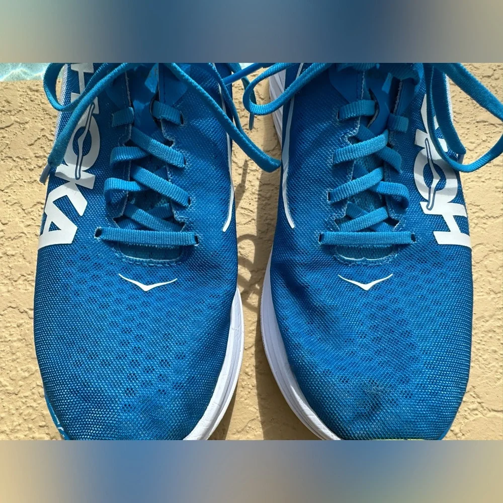Hoka One One Rocket X Blue Running Shoes Men Size 10.5 /Women Size 11.5 Clean